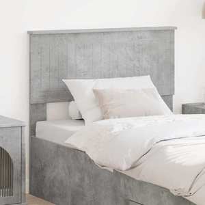 vidaXL Tăblie cap cu headboard Gri din beton 90 cm Lemn compozit imagine