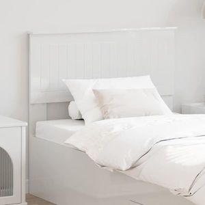 vidaXL Tăblie cap cu headboard Alb Lucios 90 cm Lemn compozit imagine