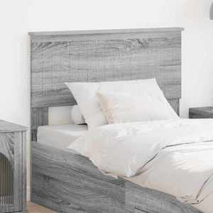 vidaXL Tăblie cap cu headboard Gri Sonoma 90 cm Lemn compozit imagine