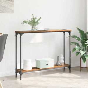 vidaXL Masă de consolă Lemn Vechi 100 x 23 x 15, 5 cm Lemn compozit imagine