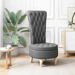 vidaXL Fotoliu slipper Gri închis 56, 5 x 70 x 110 cm țesătură imagine