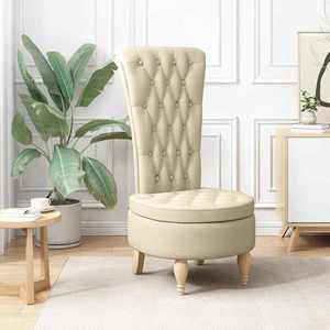 vidaXL Fotoliu slipper Crem 56, 5 x 70 x 110 cm țesătură imagine