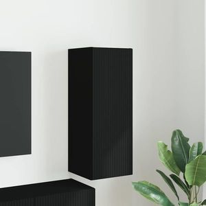 vidaXL Dulap TV de perete Negru 30 x 31 x 80 cm Lemn compozit imagine