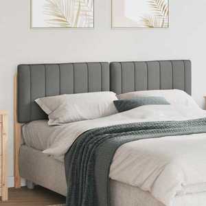 vidaXL Tăblie tapițată Maro și gri deschis 160 cm Lemn de pin masiv imagine