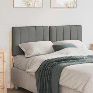 vidaXL Tăblie tapițată Maro și gri deschis 120 cm Lemn de pin masiv imagine