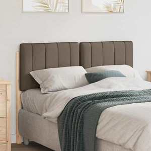 vidaXL Tăblie tapițată Maro și taupe 120 cm Lemn de pin masiv imagine