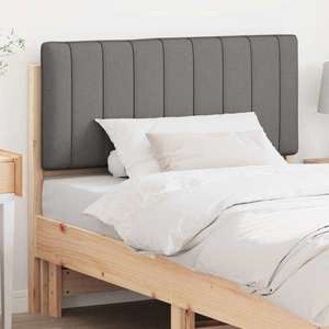 vidaXL Tăblie tapițată Maro și gri deschis 100 cm Lemn de pin masiv imagine