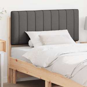 vidaXL Tăblie tapițată Maro și gri închis 100 cm Lemn de pin masiv imagine