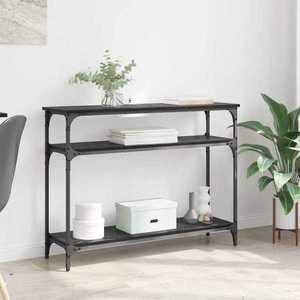 vidaXL Masă de consolă Stejar Negru 100 x 29 x 75 cm Lemn compozit imagine