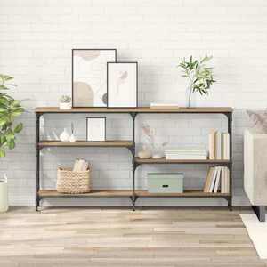 vidaXL Masă de consolă cu raft stejar artizanal 150 x 29 x 76.5 cm imagine