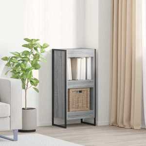 vidaXL Dulap pentru cărți Gri Sonoma 80 x 30 x 155 cm Lemn compozit imagine