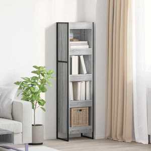 vidaXL Dulap pentru cărți Gri Sonoma 80 x 30 x 155 cm Lemn compozit imagine