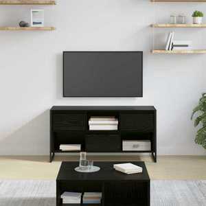 vidaXL Cabinet TV Stejar Negru 100 x 36 x 49, 5 cm Lemn compozit imagine