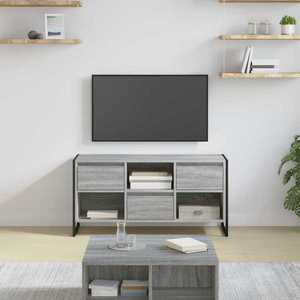 vidaXL Cabinet TV Gri Sonoma 100 x 36 x 49, 5 cm Lemn compozit imagine
