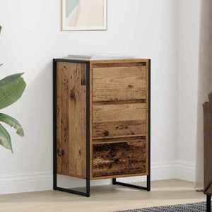 vidaXL Bufet cu sertar Lemn Vechi 42 x 36 x 75.5 cm Lemn compozit imagine