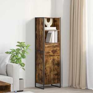 vidaXL Dulap pentru cărți cu sertar Stejar fumuriu 43 x 36 x 150.5 cm imagine