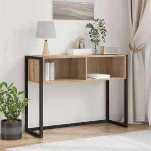 vidaXL Masă laterală Stejar artizanal 100 x 36 x 75 cm Lemn compozit imagine