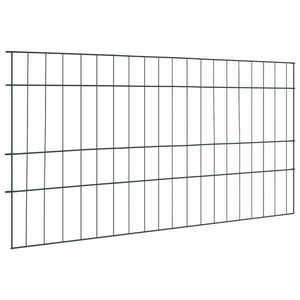 vidaXL Set gard pentru iaz 5 pcs Verde 100 x 50 cm Oțel imagine