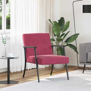 vidaXL fotoliu Roșu Vin 59 x 75 x 78 cm Catifea imagine