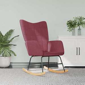 vidaXL Scaun balansoar, roșu vin, material textil imagine