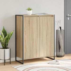 vidaXL Dulap pentru pantofi Sonoma 79 x 36 x 100 cm Lemn compozit imagine