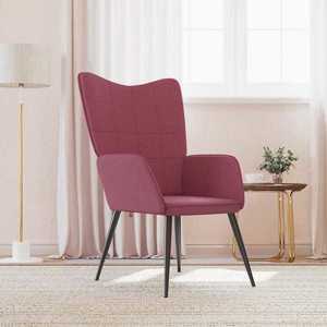 vidaXL Scaun de relaxare, roșu vin, material textil imagine