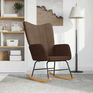 vidaXL Scaun balansoar, maro, material textil imagine