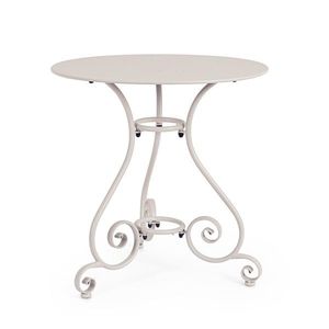 Masa pentru gradina Etienne, Bizzotto, D70x72 cm, otel, invelis e-coating, finisaj mat, grej imagine