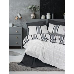 Lenjerie de pat dubla, Nobby - Anthracite, Cotton Box, Bumbac Ranforce imagine