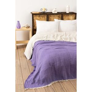 Cuvertura matlasata dubla, Muslin - Damson, DC Home, Bumbac imagine