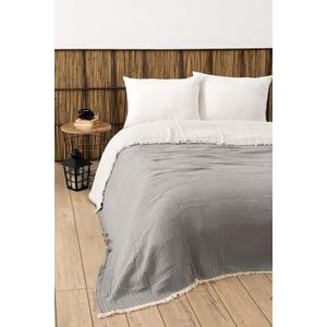 Cuvertura matlasata dubla, Muslin - Grey (170 x 250) v2, DC Home, Bumbac imagine
