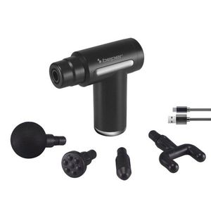 Pistol de masaj Beper, 30W, 3700 RPM, 6 trepte de intensitate, 13x5x13 cm, negru imagine