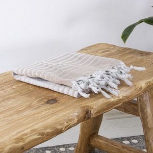 Prosop de plaja, Clovis, Alagra, 100x170 cm, Bumbac, Bej imagine