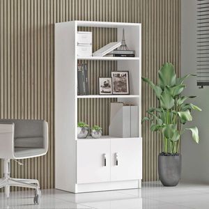 Corp biblioteca, Locelso, Vo4-W, 64x140x35 cm, PAL, Alb imagine