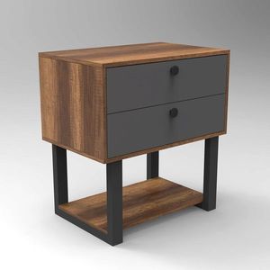 Dulapior, Locelso, Mn03-Ba, 80x85x52 cm, PAL, Nuc / Antracit imagine