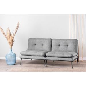 Canapea extensibila Martin Sofabed, Futon, 3 locuri, 180x130 cm, metal, gri imagine