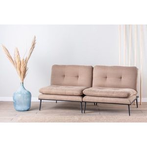 Canapea extensibila Martin Sofabed, Futon, 3 locuri, 180x130 cm, metal, mink imagine