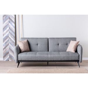 Canapea extensibila Ron Sofabed, Futon, 3 locuri, 190x125 cm, metal, gri imagine