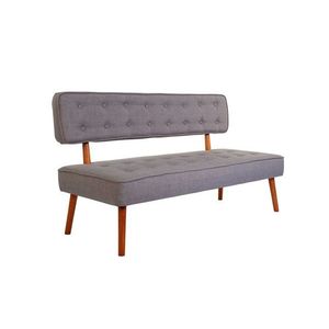 Canapea fixa Westwood Loveseat, Zeon, 2 locuri, 140x64x78 cm, lemn, gri imagine