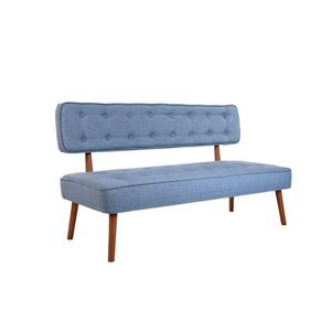 Canapea fixa Westwood Loveseat, Zeon, 2 locuri, 140x64x78 cm, lemn, albastru imagine