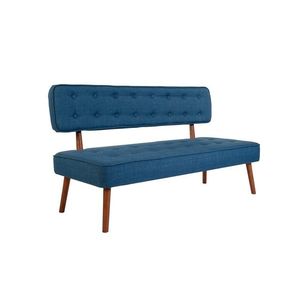 Canapea fixa Westwood Loveseat, Zeon, 2 locuri, 140x64x78 cm, lemn, albastru inchis imagine