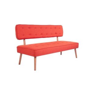 Canapea fixa Westwood Loveseat, Zeon, 2 locuri, 140x64x78 cm, lemn, rosu imagine