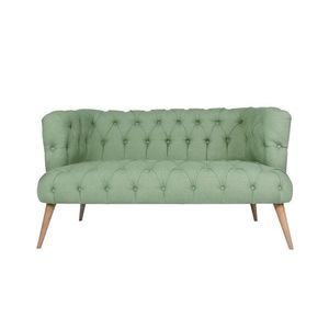 Canapea fixa West Monroe, Zeon, 2 locuri, 140x75x76 cm, lemn, verde petrol imagine