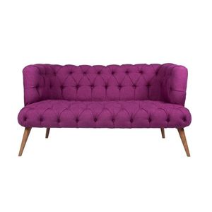 Canapea fixa West Monroe, Zeon, 2 locuri, 140x75x76 cm, lemn, mov imagine