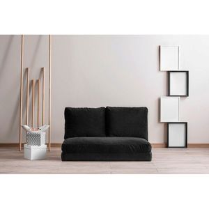 Canapea extensibila 2 locuri, Futon, 859FTN1265, Metal , Negru imagine