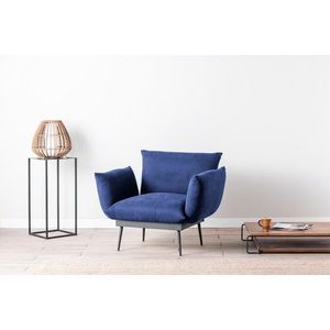 Fotoliu Jax Solo, Futon, 90x80x95 cm, metal, bleumarin imagine