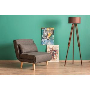 Fotoliu extensibil, Futon, 859FTN2328, Metal , Gri inchis imagine