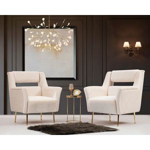 Fotoliu, Hilena, 569HLN1512, Lemn de fag / PAL, Crem imagine