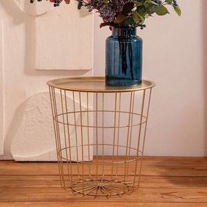 Masuta Scandi, Homla, 40x40 cm, metal, auriu imagine