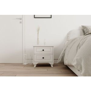 Noptiera, Rabi, Rb-058, 45x45x40 cm, PAL, Alb mat imagine